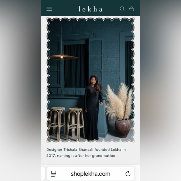 LEKHA Black Tie-Neck Embroidered Artisan Blouse - Picture 15 of 16